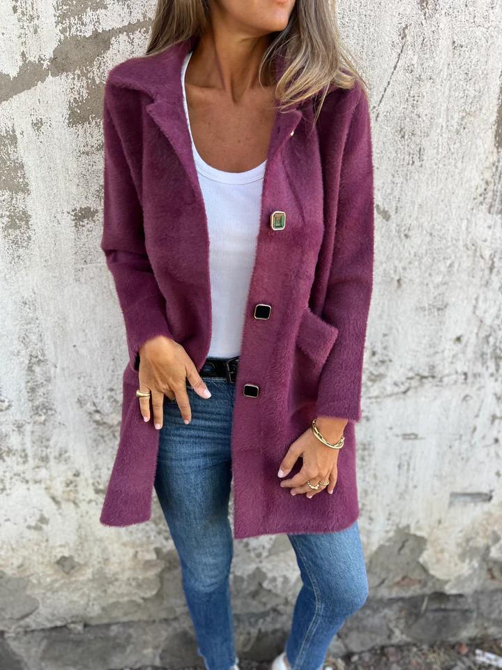 Marce™ | Manteau élégant en tissu brut