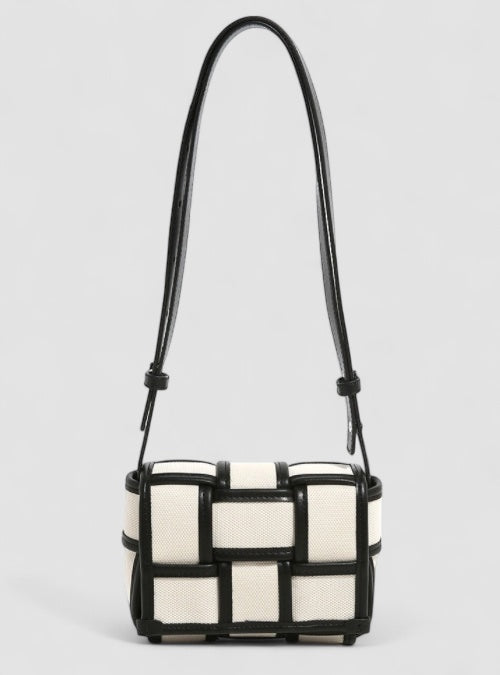 Noora™ | Sac en toile noir et blanc