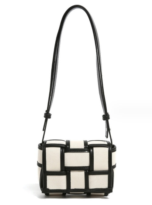 Noora™ | Sac en toile noir et blanc