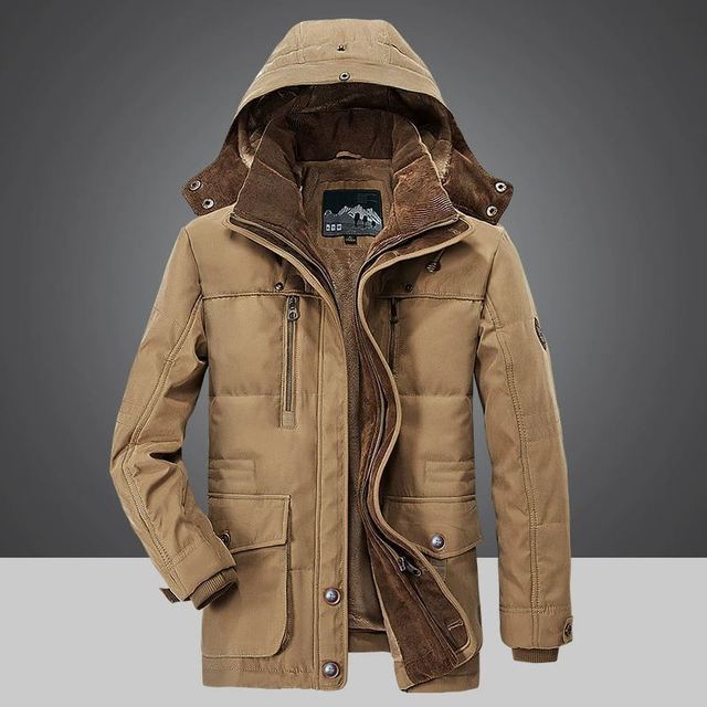 Parka d'hiver thermique pour homme avec plusieurs poches