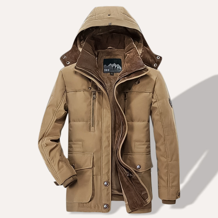Parka d'hiver thermique pour homme avec plusieurs poches
