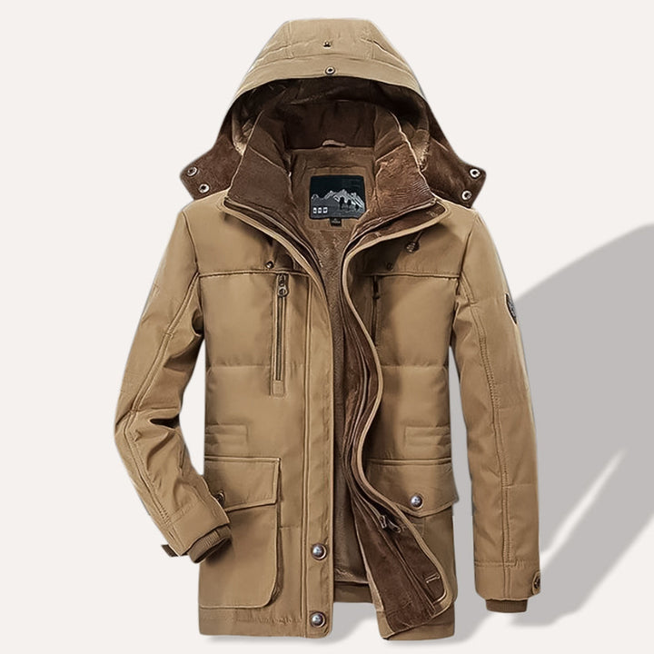 Parka d'hiver thermique pour homme avec plusieurs poches