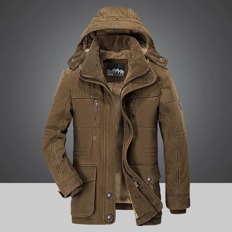 Parka d'hiver thermique pour homme avec plusieurs poches