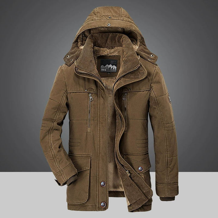 Parka d'hiver thermique pour homme avec plusieurs poches