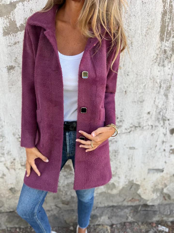 Marce™ | Manteau élégant en tissu brut