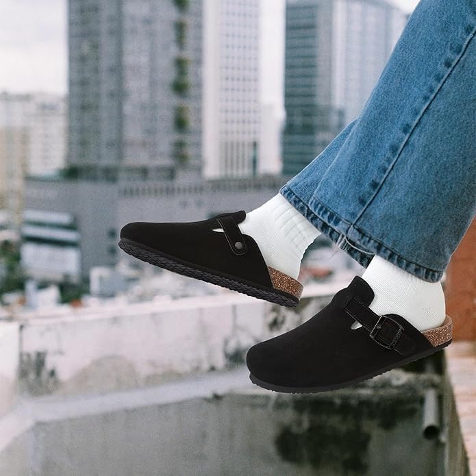 Alicia- Mules en daim pour femmes