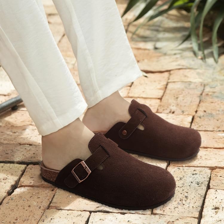 Alicia- Mules en daim pour femmes