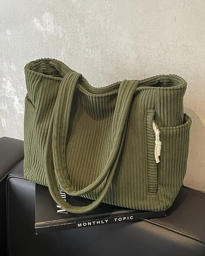 Noora™ | Sac souple en velours côtelé pour tous les jours