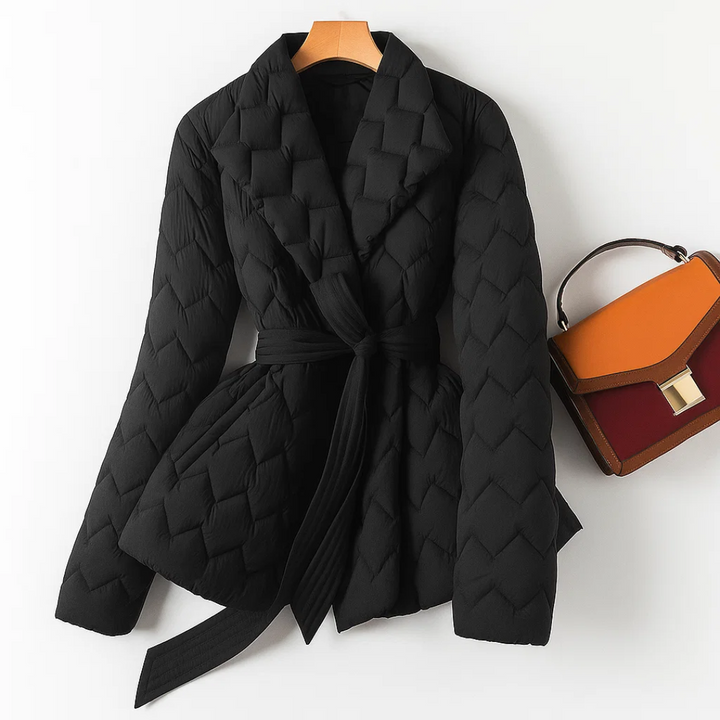 Sophia™ | Veste Matelassée avec Ceinture
