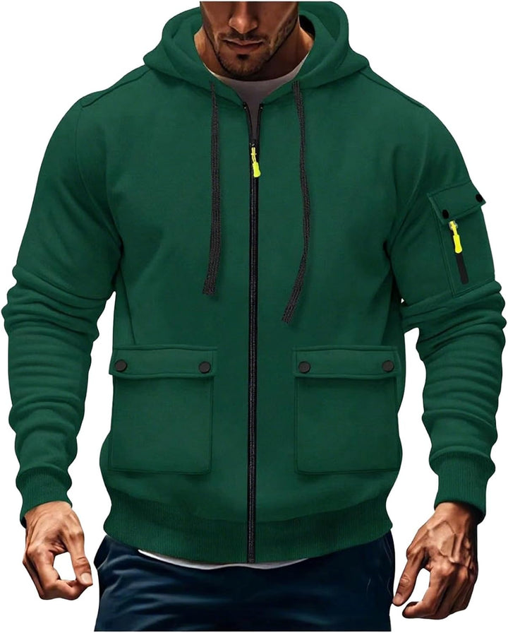 Jules- Veste à Capuche Homme Zippée d’Hiver