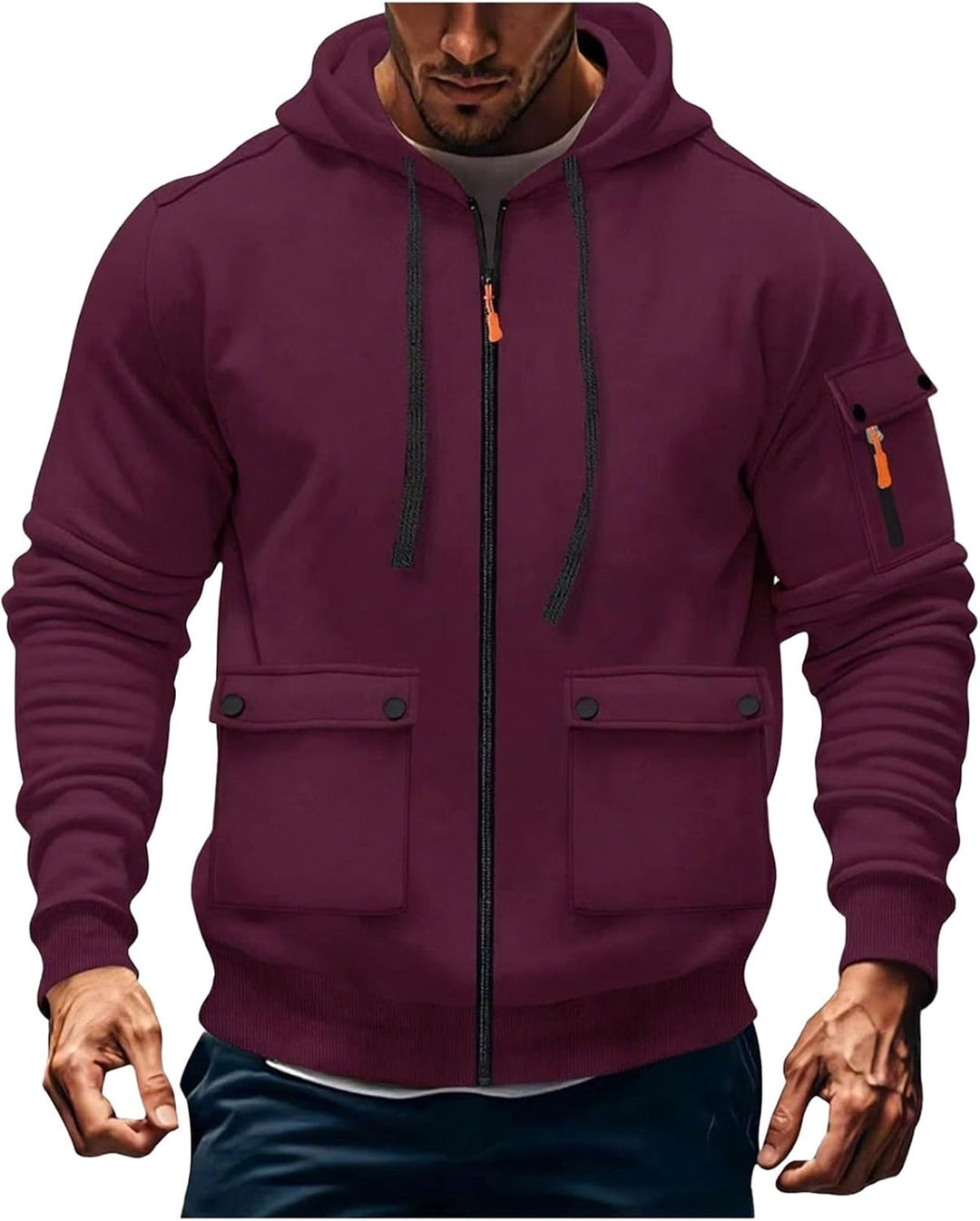 Jules- Veste à Capuche Homme Zippée d’Hiver
