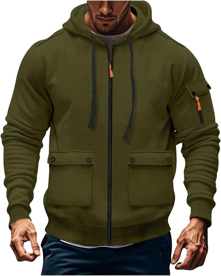 Jules- Veste à Capuche Homme Zippée d’Hiver
