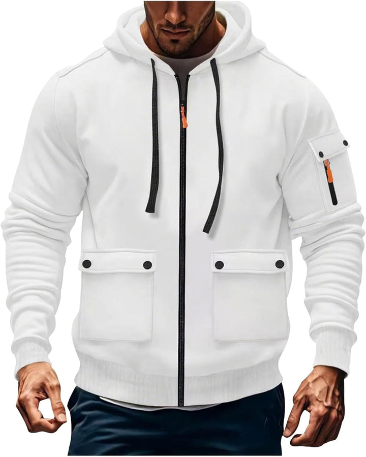 Jules- Veste à Capuche Homme Zippée d’Hiver