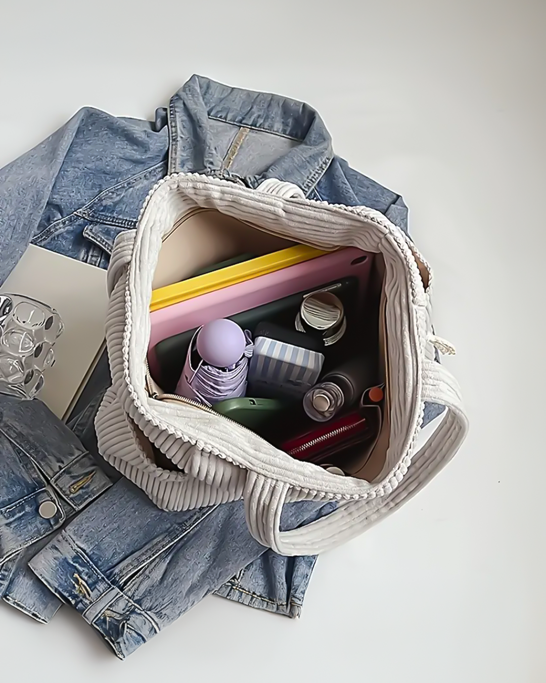 Noora™ | Sac souple en velours côtelé pour tous les jours