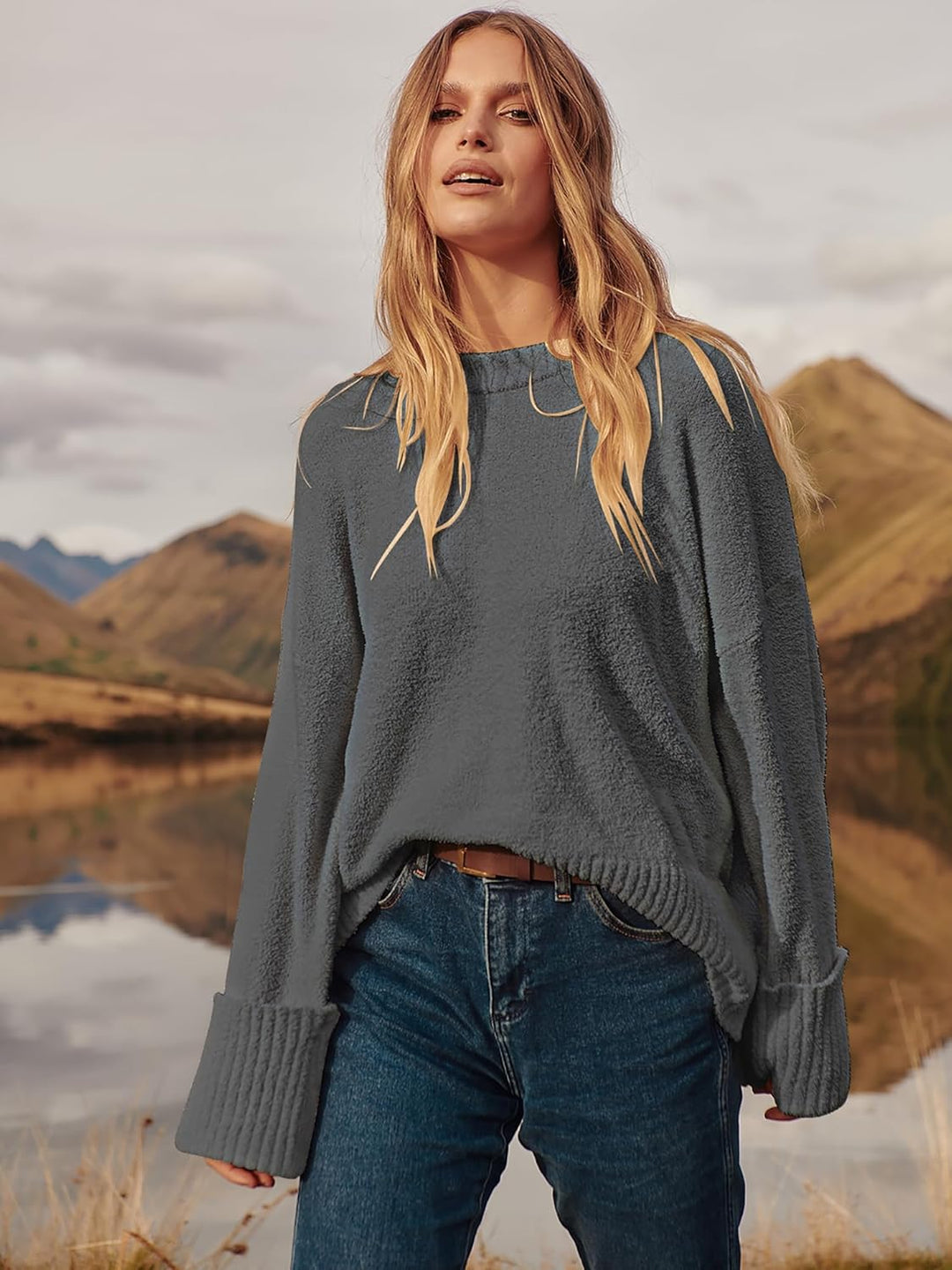 Evie- Pull oversize automne-hiver en maille