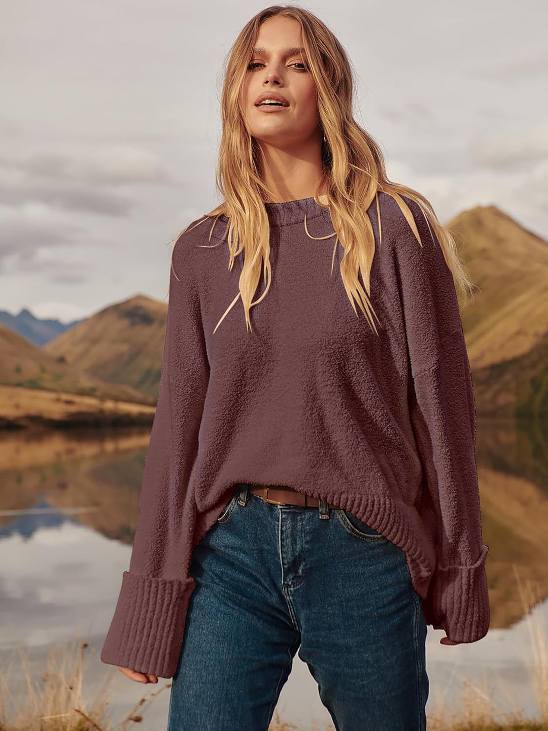 Evie- Pull oversize automne-hiver en maille