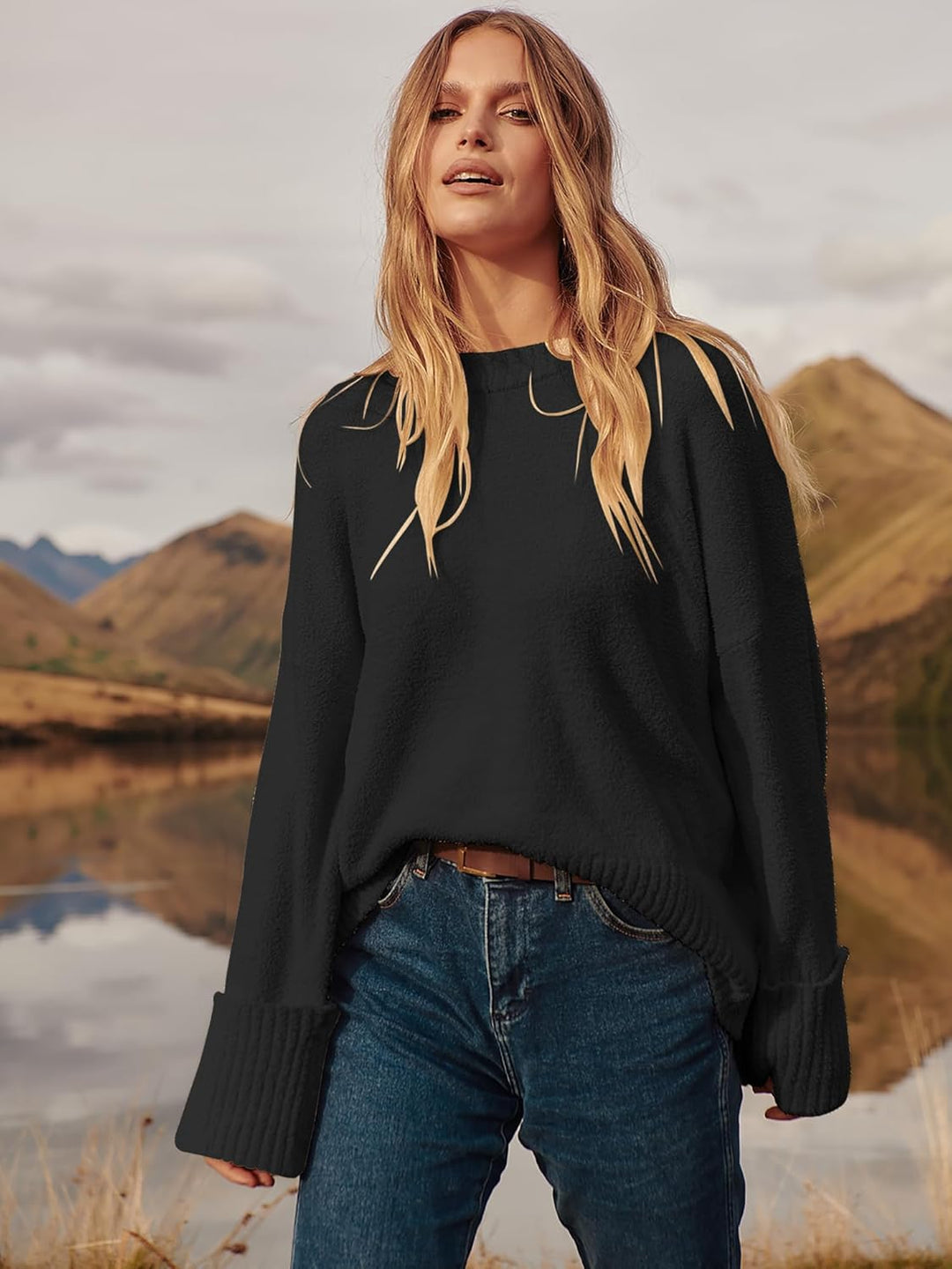 Evie- Pull oversize automne-hiver en maille