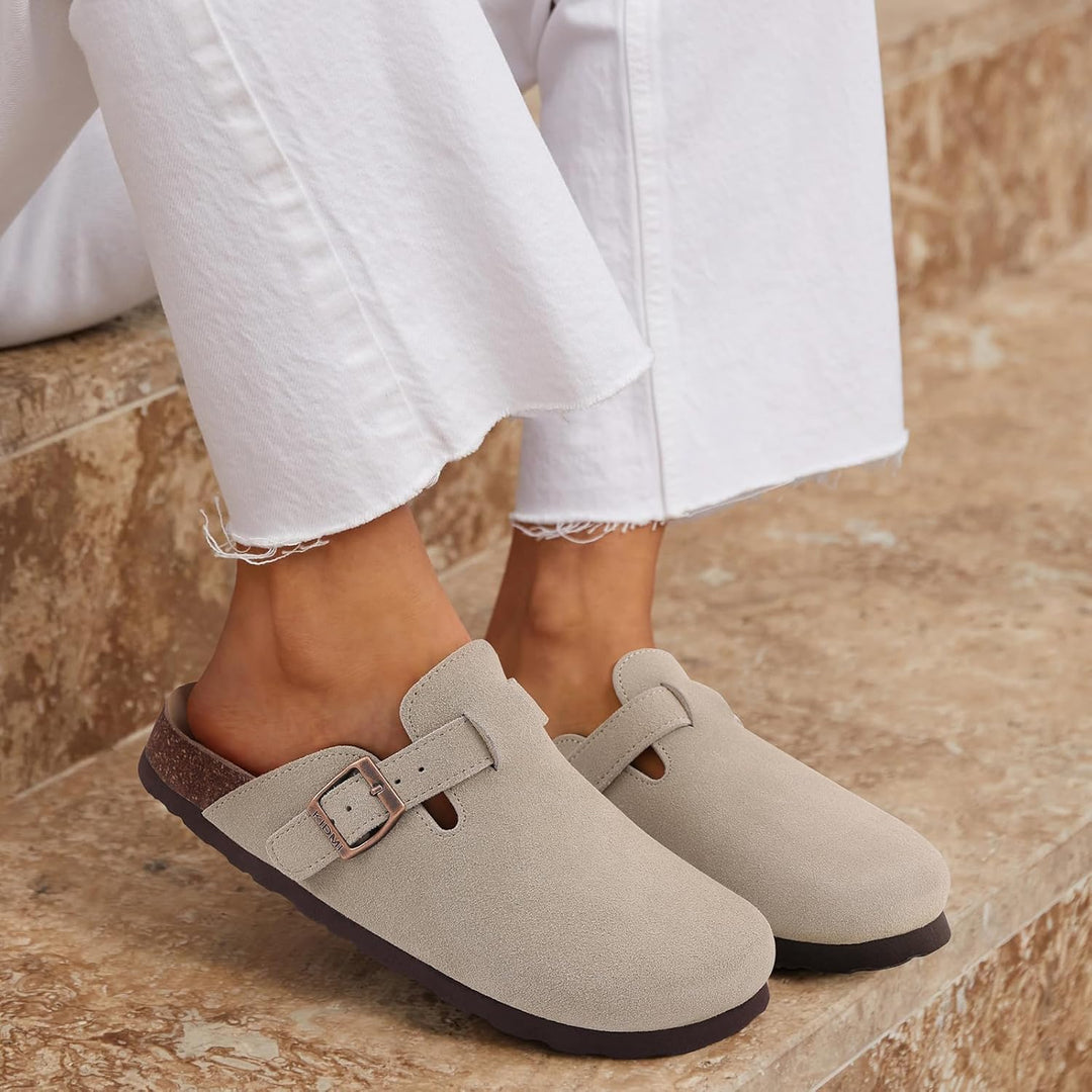 Alicia- Mules en daim pour femmes
