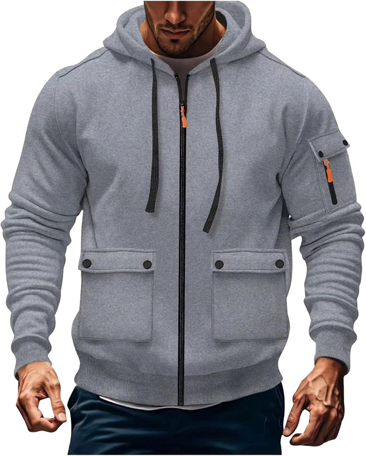 Jules- Veste à Capuche Homme Zippée d’Hiver