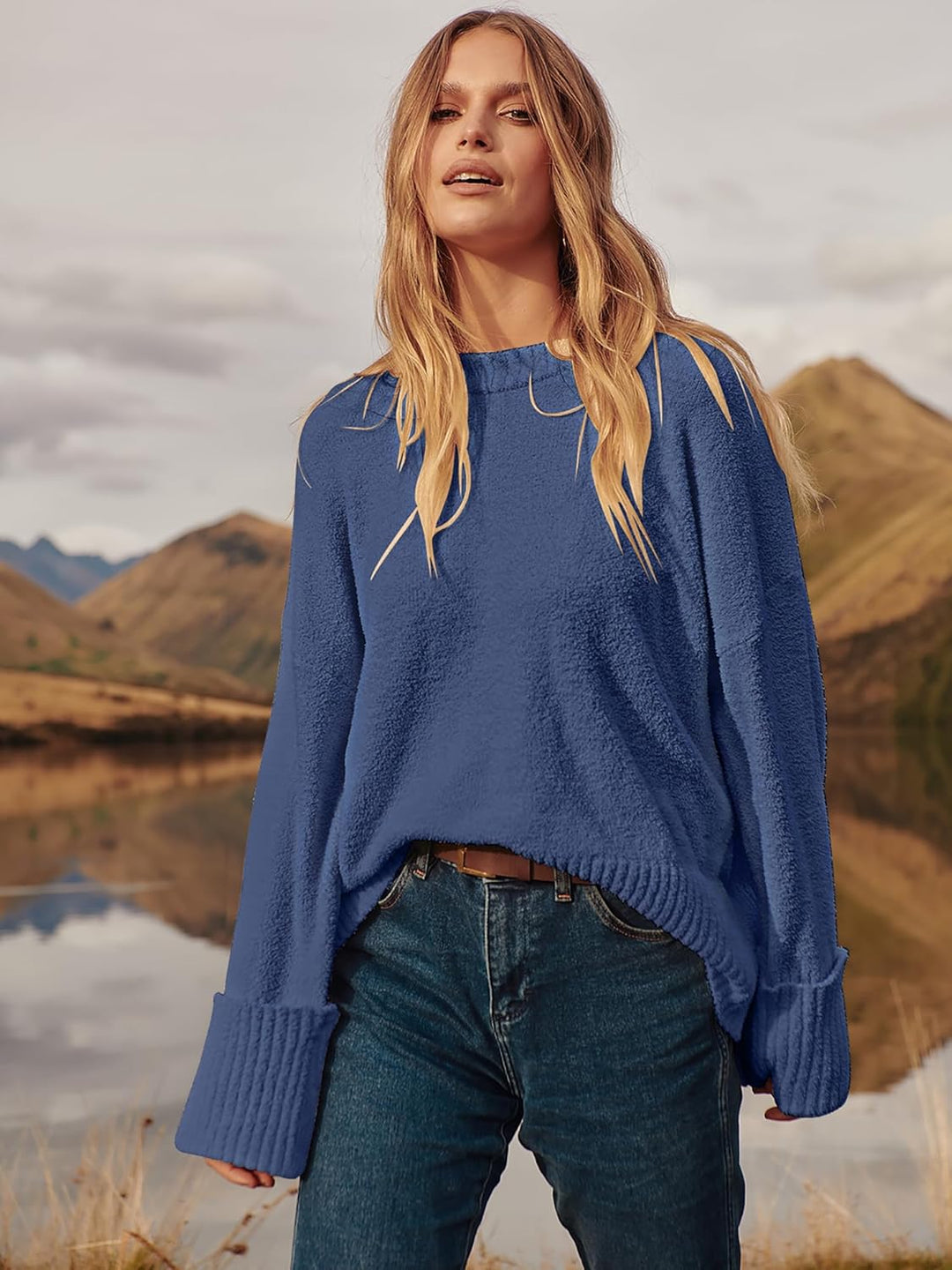 Evie- Pull oversize automne-hiver en maille