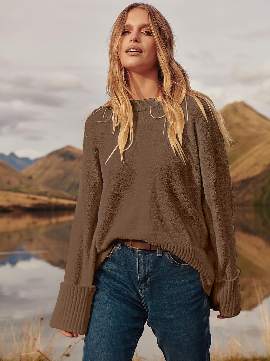 Evie- Pull oversize automne-hiver en maille