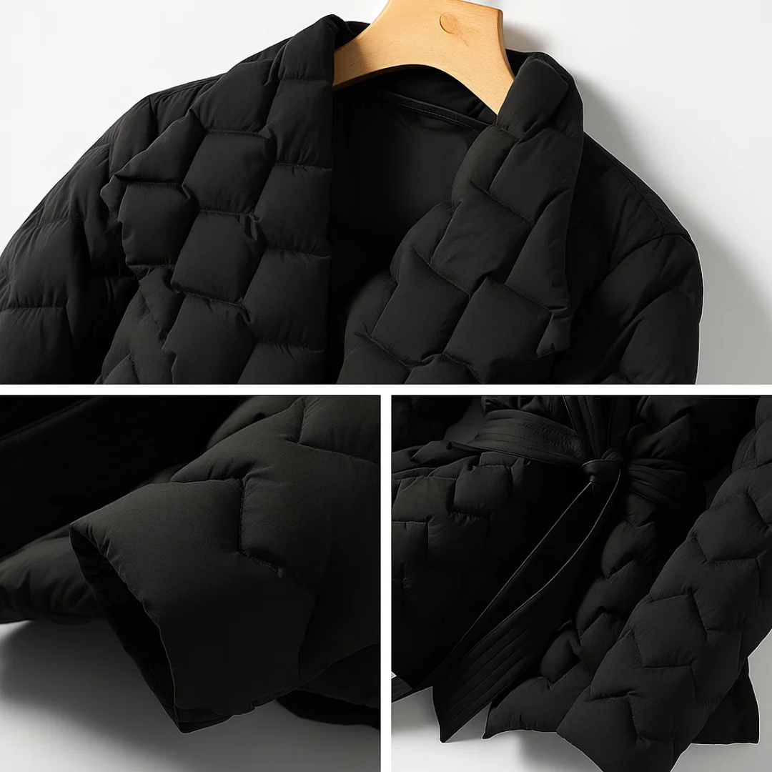 Sophia™ | Veste Matelassée avec Ceinture