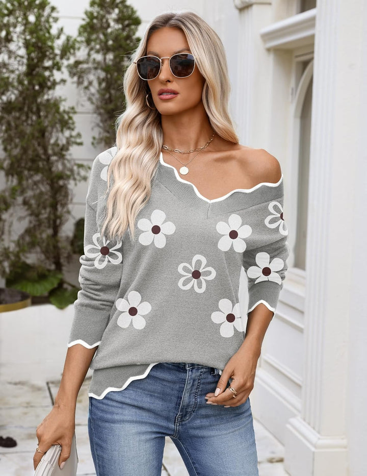 Julia- Pull femme col V léger