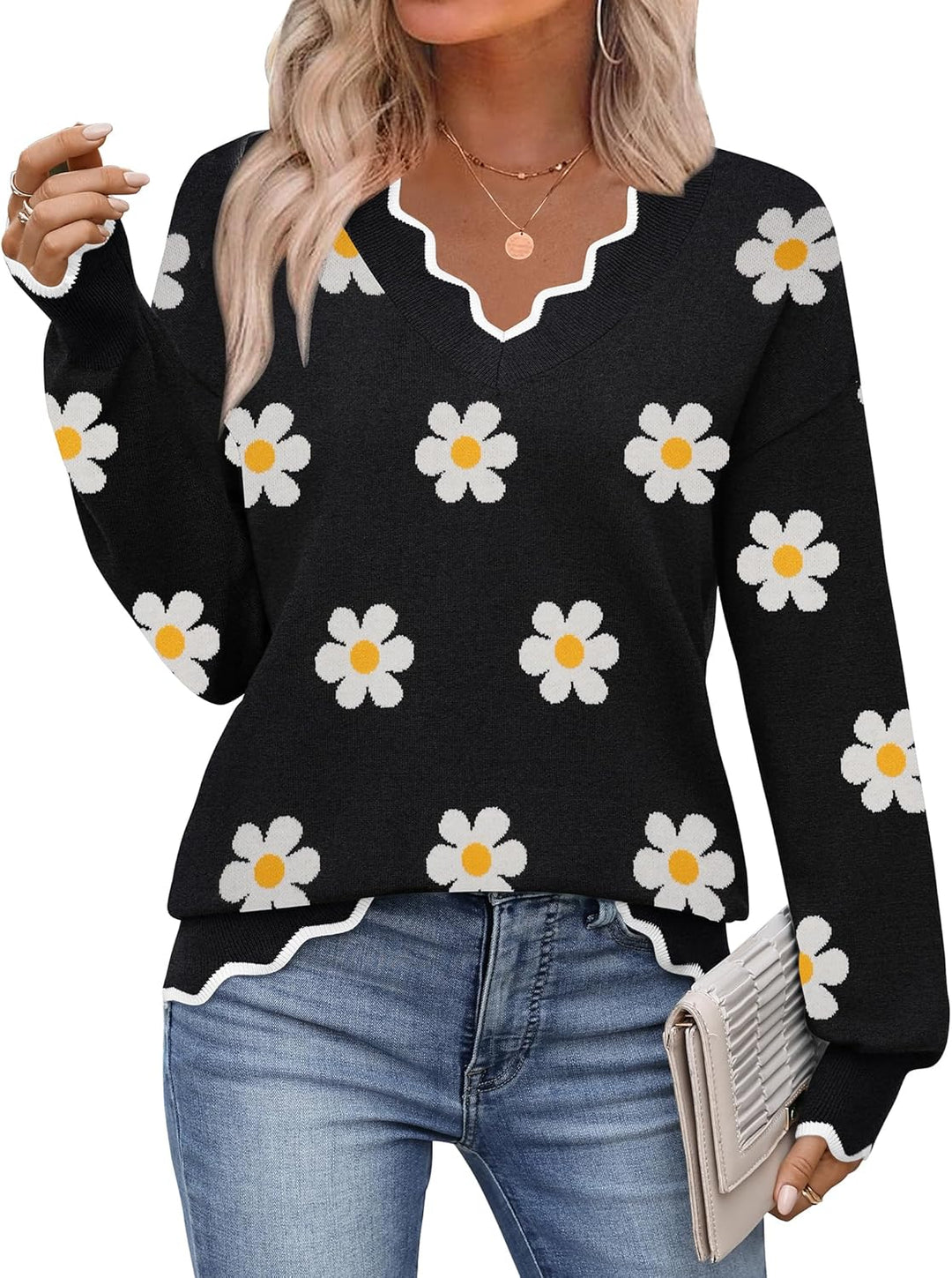 Julia- Pull femme col V léger