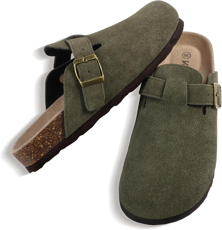 Alicia- Mules en daim pour femmes