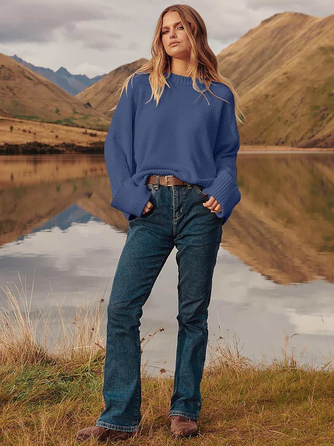 Evie- Pull oversize automne-hiver en maille