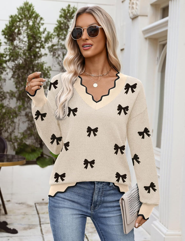 Julia- Pull femme col V léger