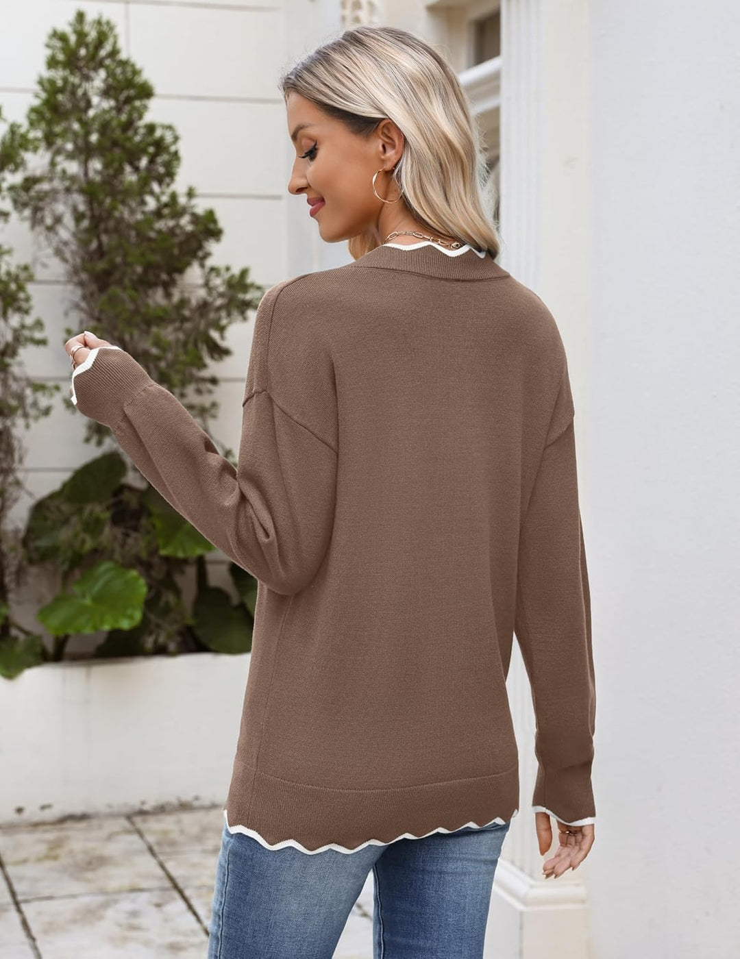 Julia- Pull femme col V léger