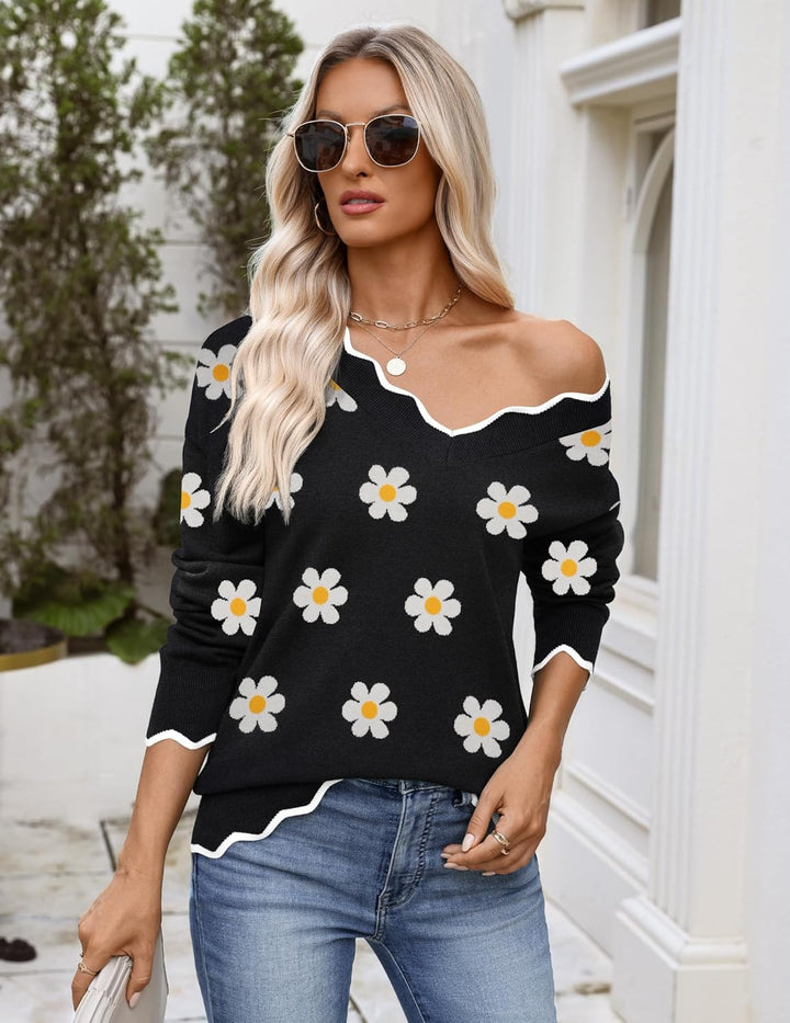 Julia- Pull femme col V léger