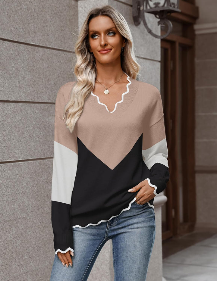 Julia- Pull femme col V léger