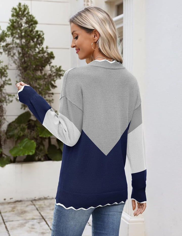 Julia- Pull femme col V léger