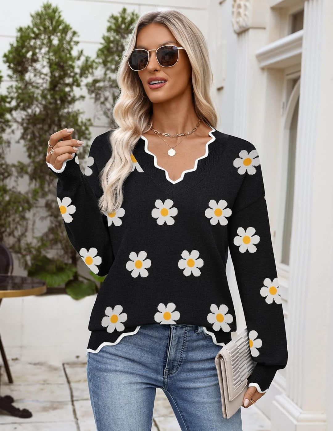 Julia- Pull femme col V léger