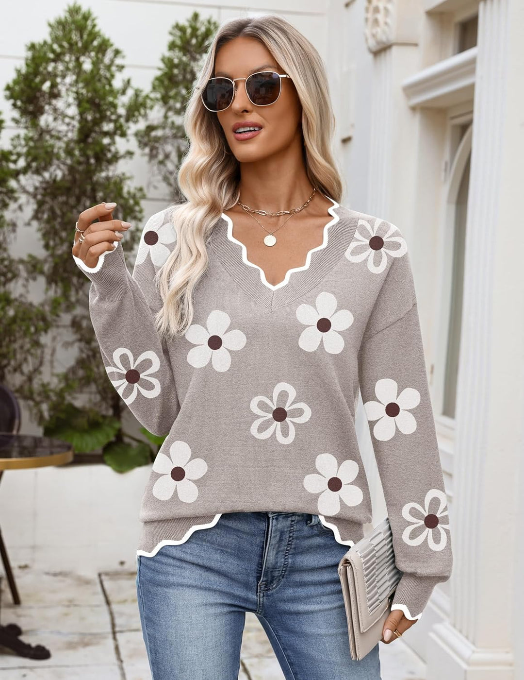Julia- Pull femme col V léger