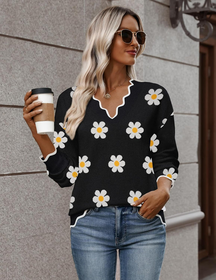 Julia- Pull femme col V léger