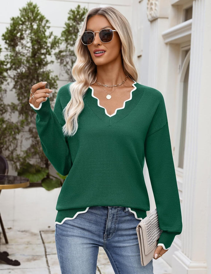 Julia- Pull femme col V léger