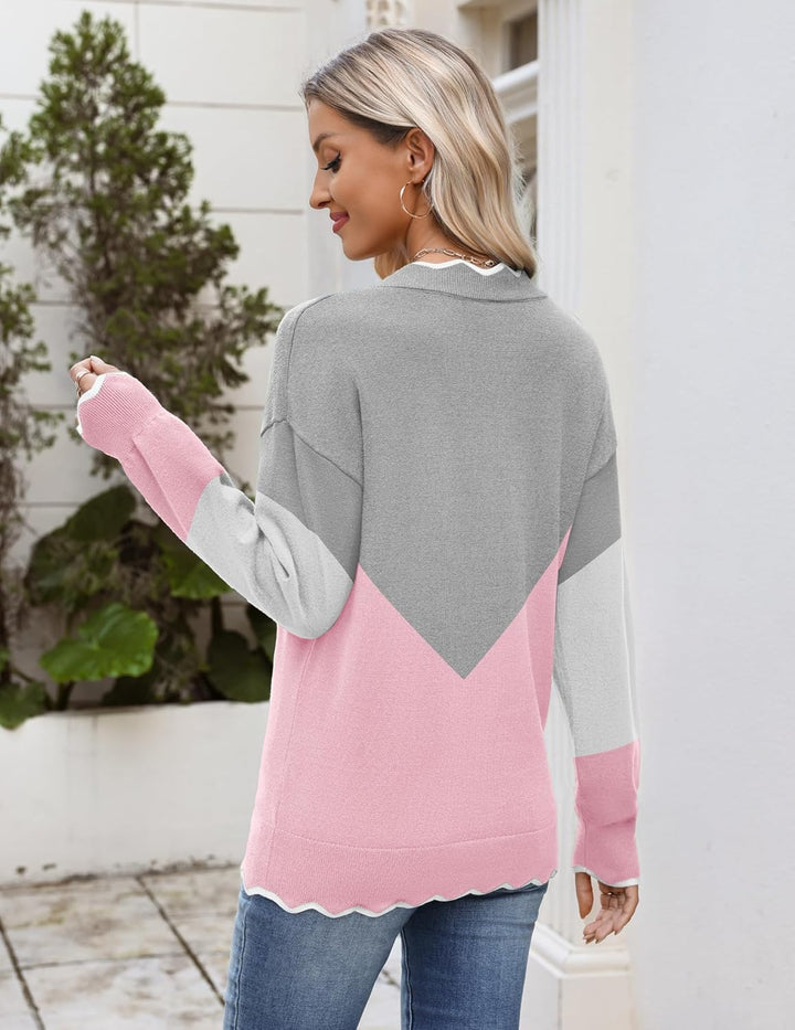 Julia- Pull femme col V léger