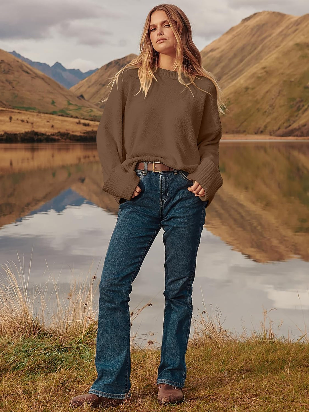 Evie- Pull oversize automne-hiver en maille