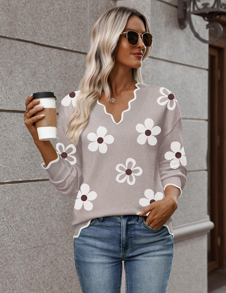 Julia- Pull femme col V léger
