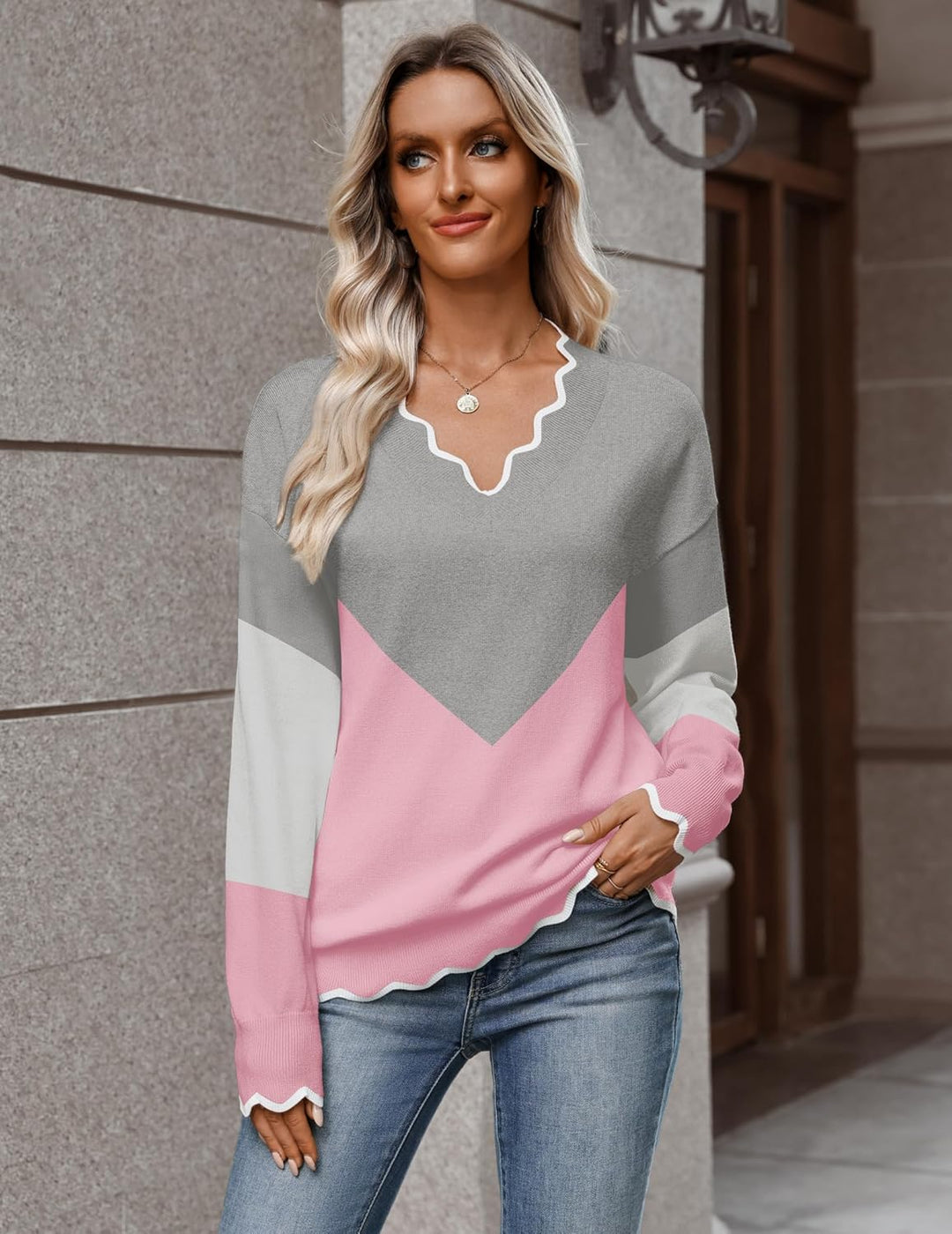 Julia- Pull femme col V léger