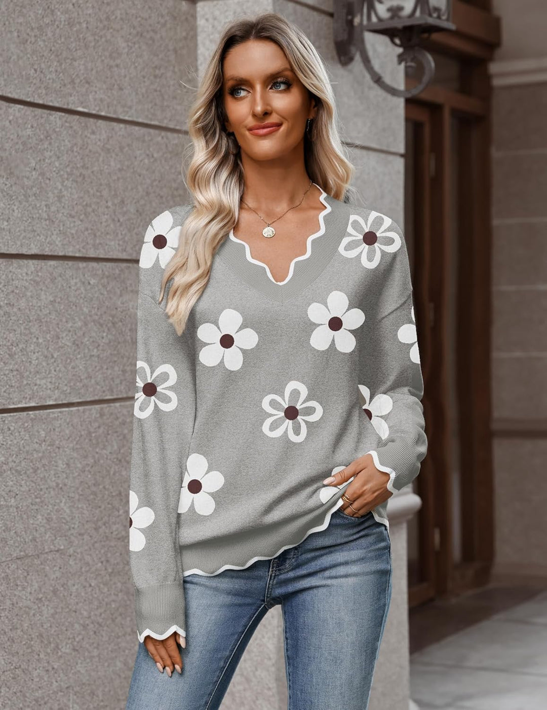 Julia- Pull femme col V léger