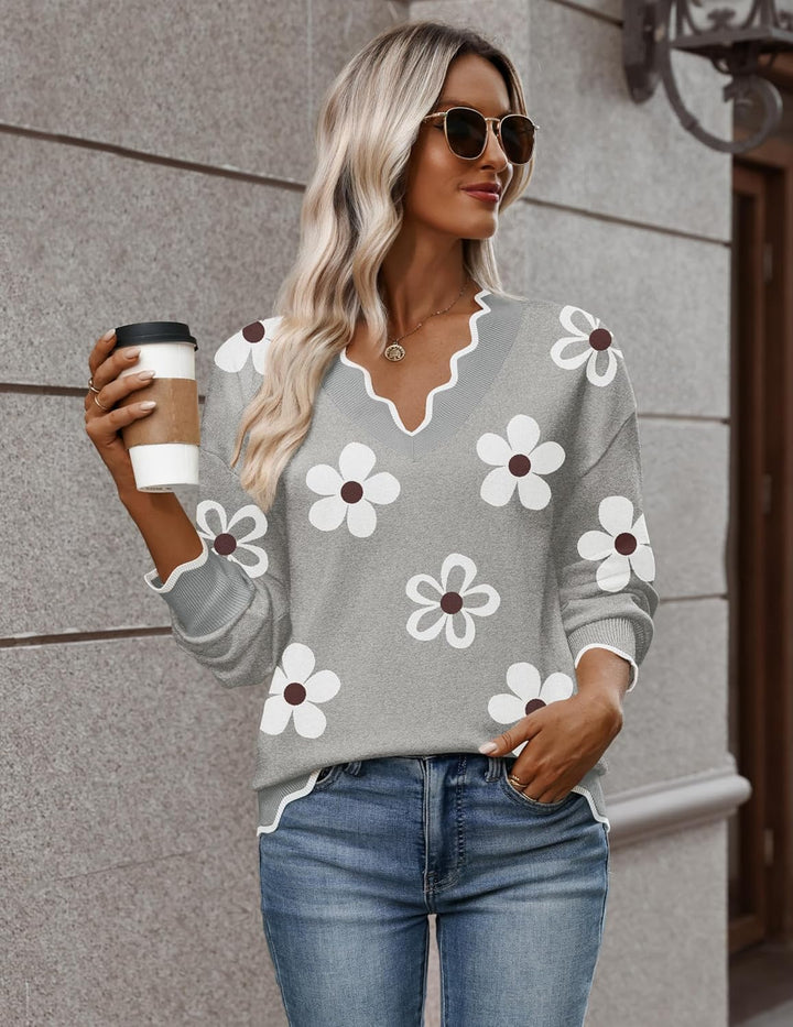 Julia- Pull femme col V léger