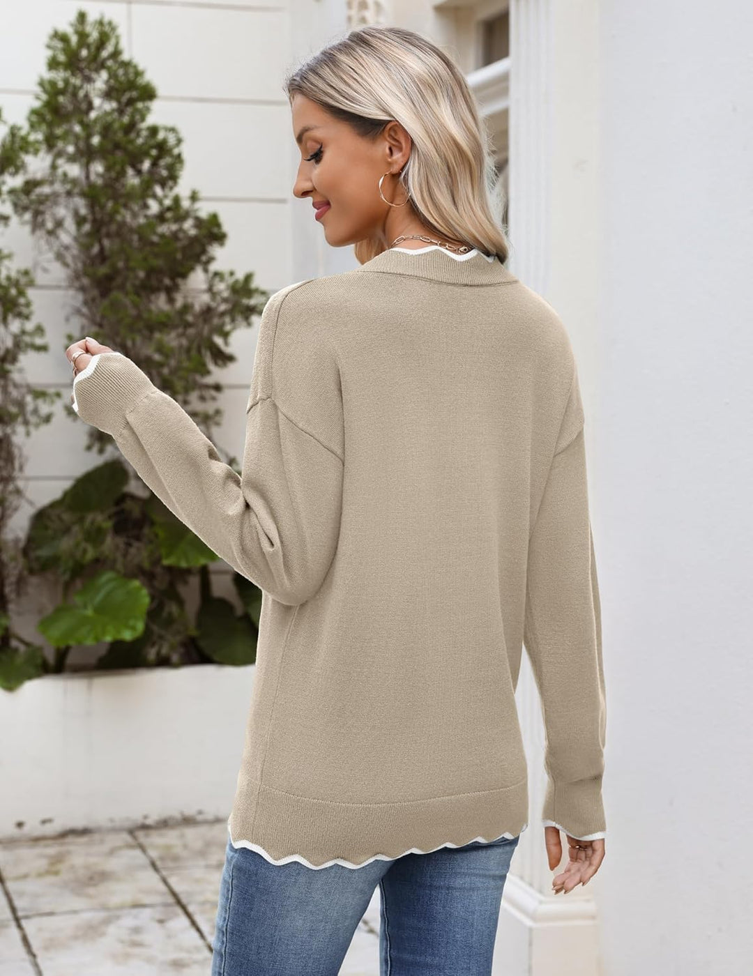 Julia- Pull femme col V léger