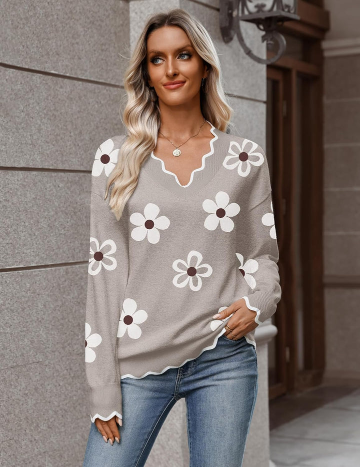 Julia- Pull femme col V léger