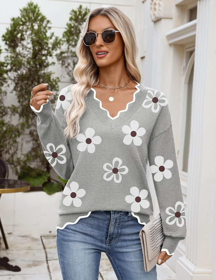 Julia- Pull femme col V léger