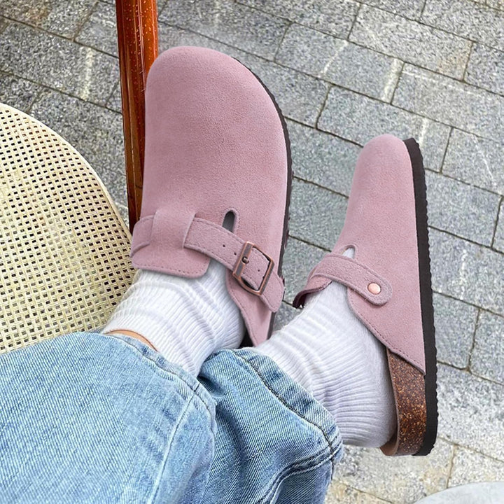 Alicia- Mules en daim pour femmes