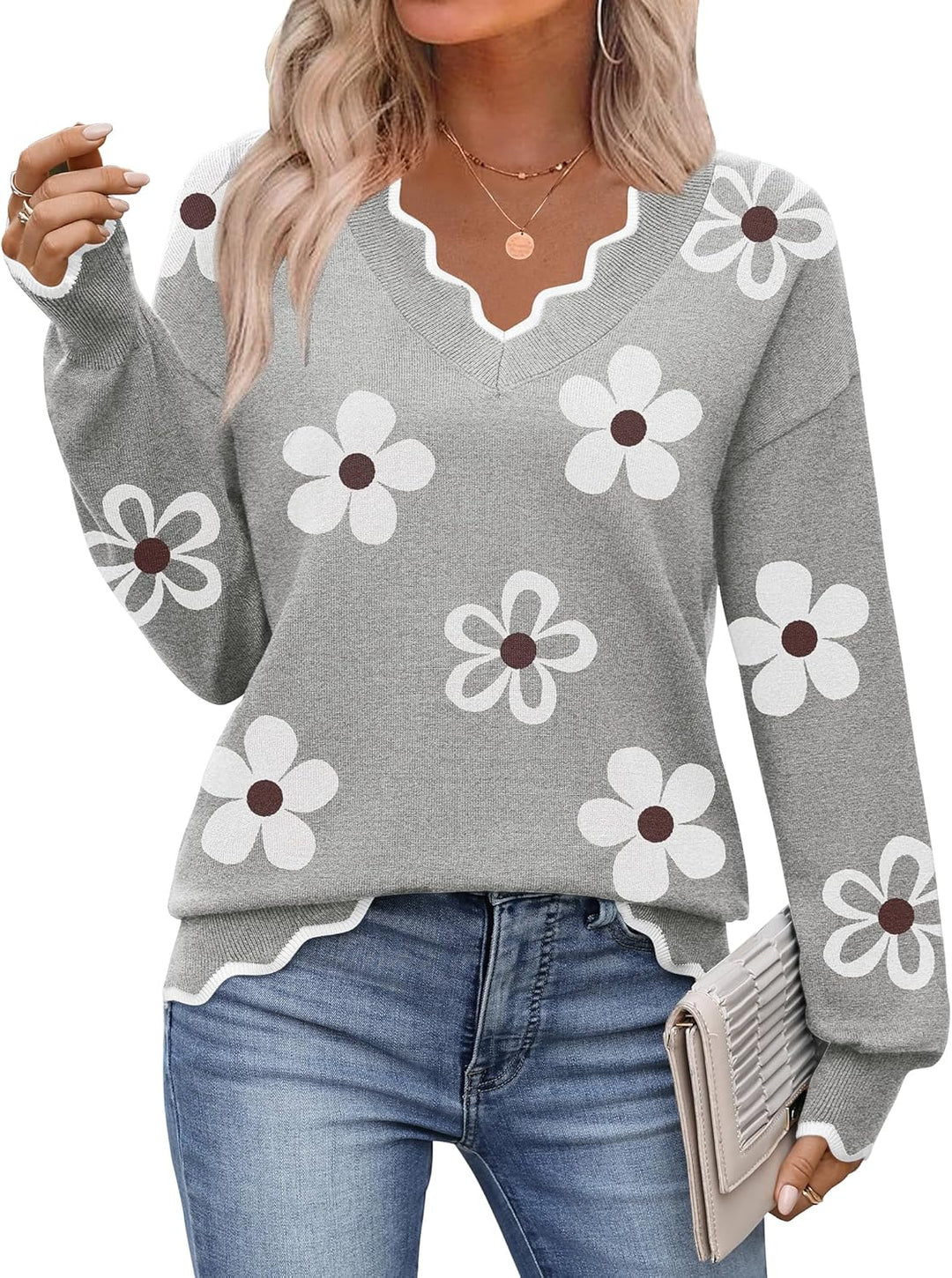 Julia- Pull femme col V léger